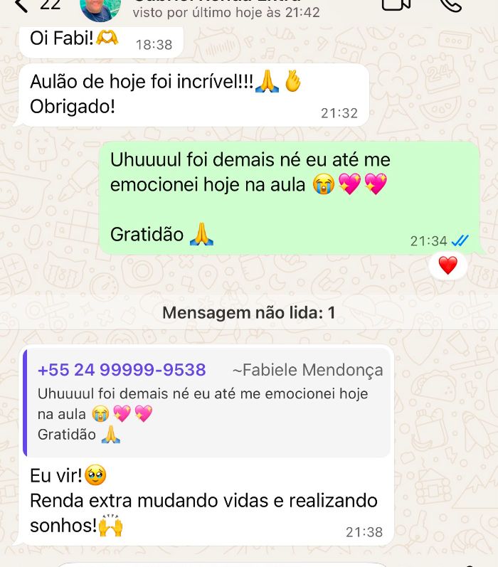 Depoimento no WhatsApp