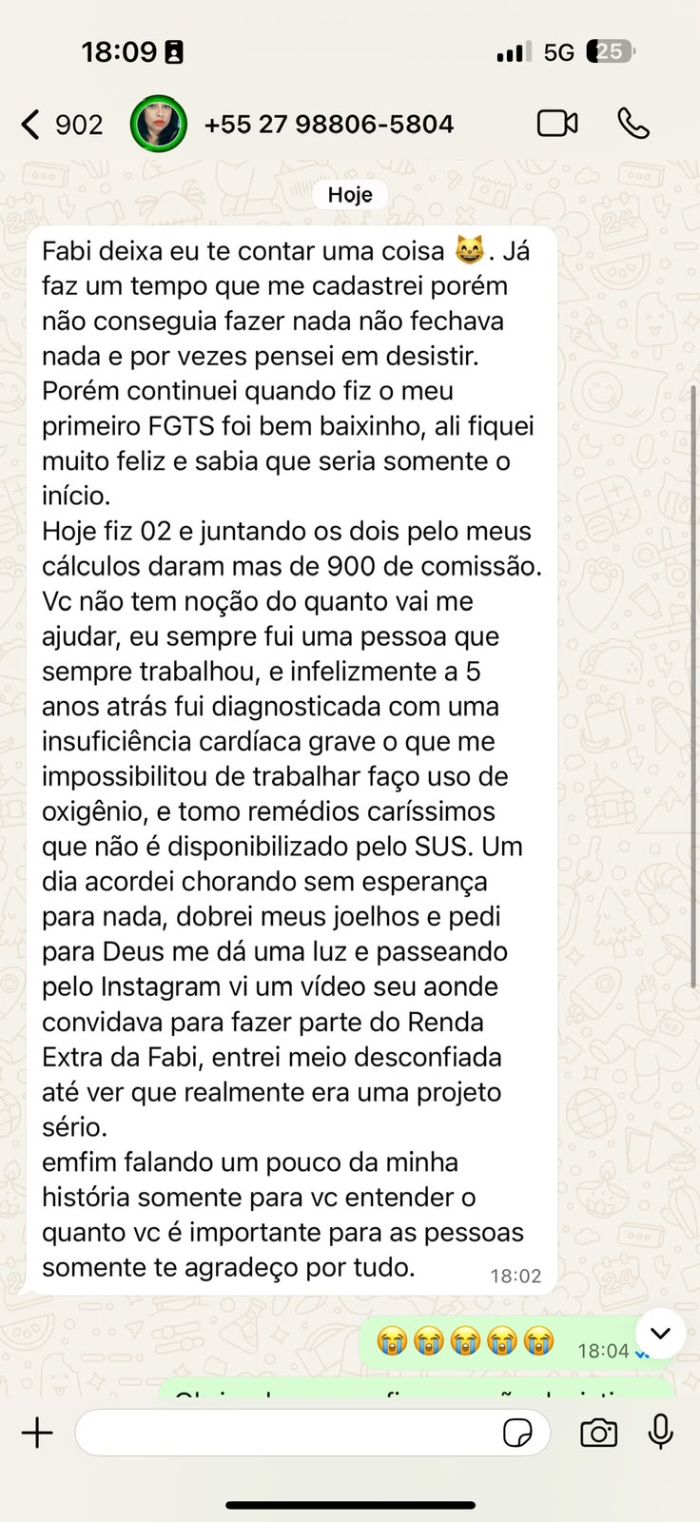 Depoimento emocionante de afiliada